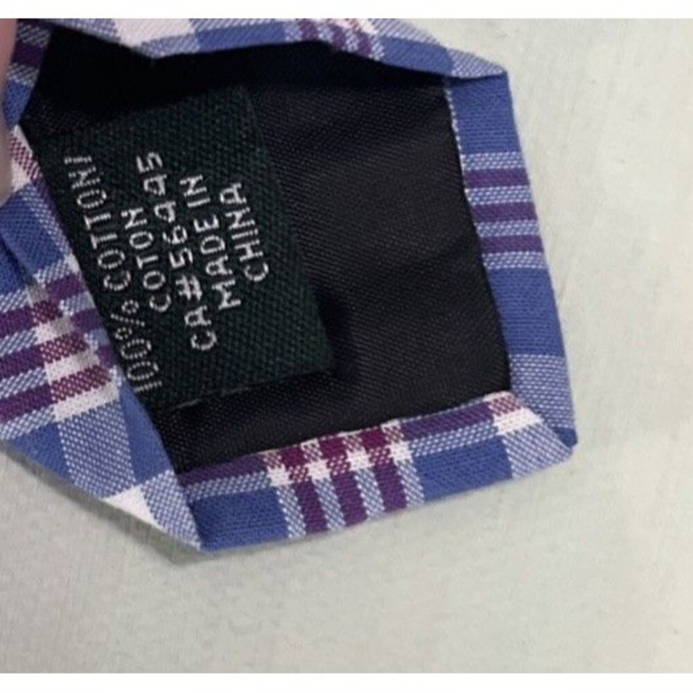 J Crew Cotton Necktie Classic 58" X 2.5” Blue And Red Tie - Picture 5 of 5